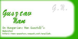 gusztav man business card